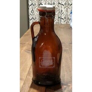 RARE Game of Thrones/Brewery Ommegang 1liter glass beer growler Fast shipping
